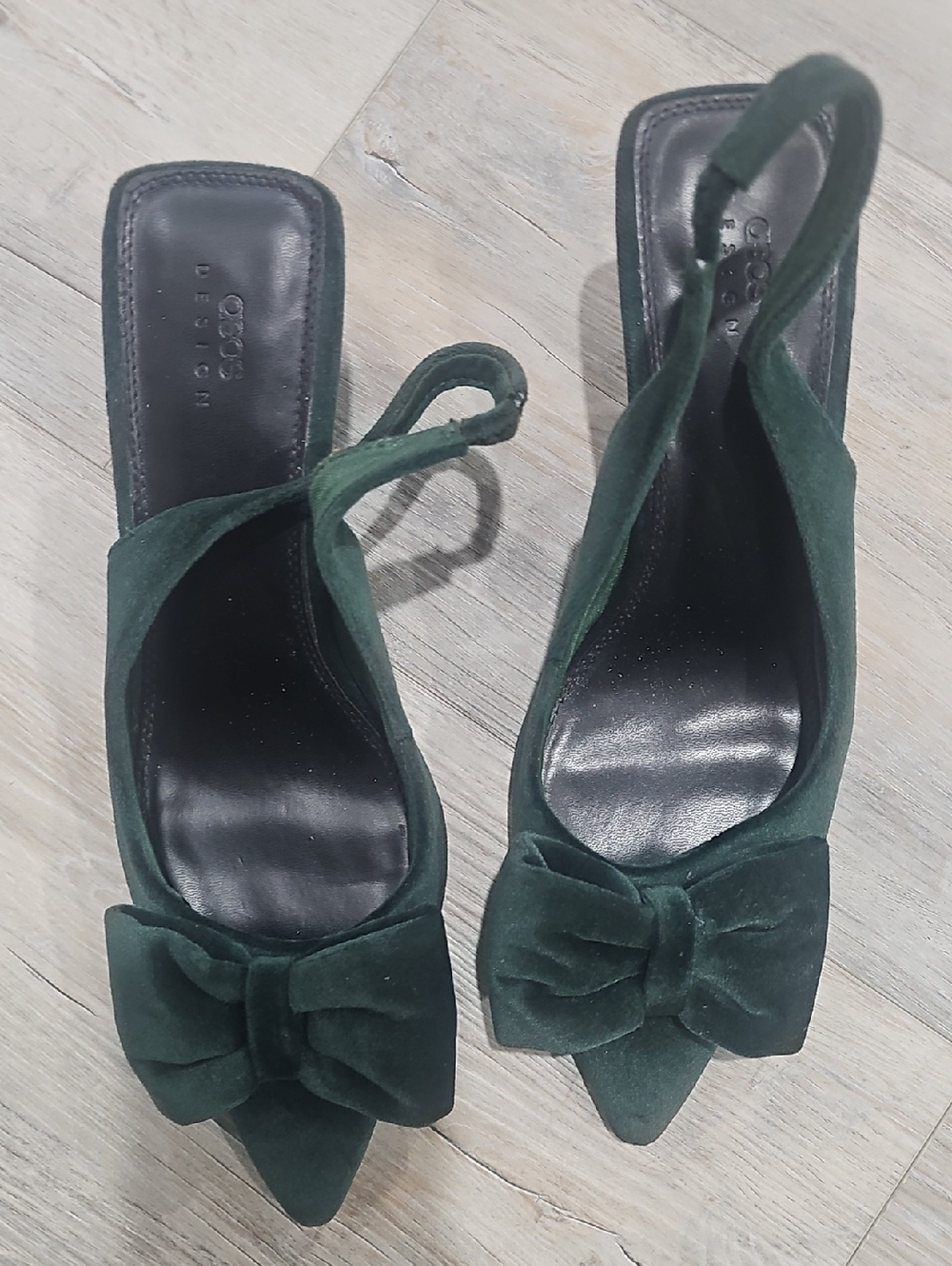 ASOS Green Bow Slingback Pumps